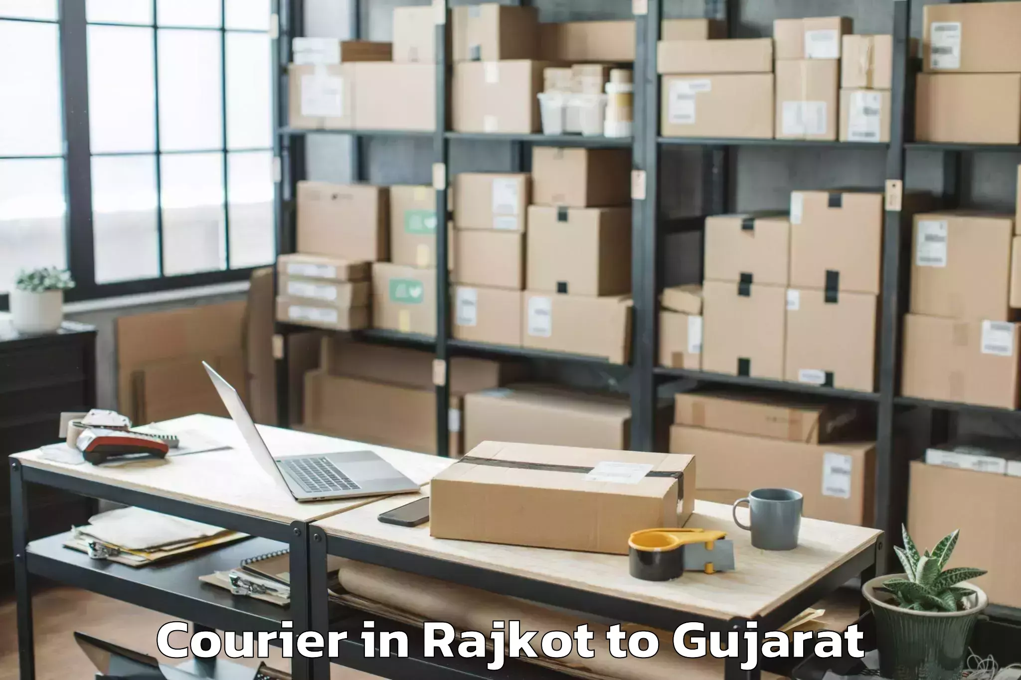 Book Rajkot to Khambhalia Courier Online